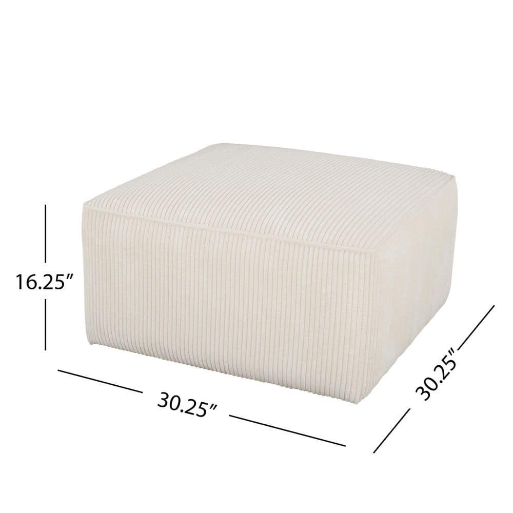 Christopher Knight Home Yzabella Modern Indoor Versatile Upholstered Square Ottoman, Beige
