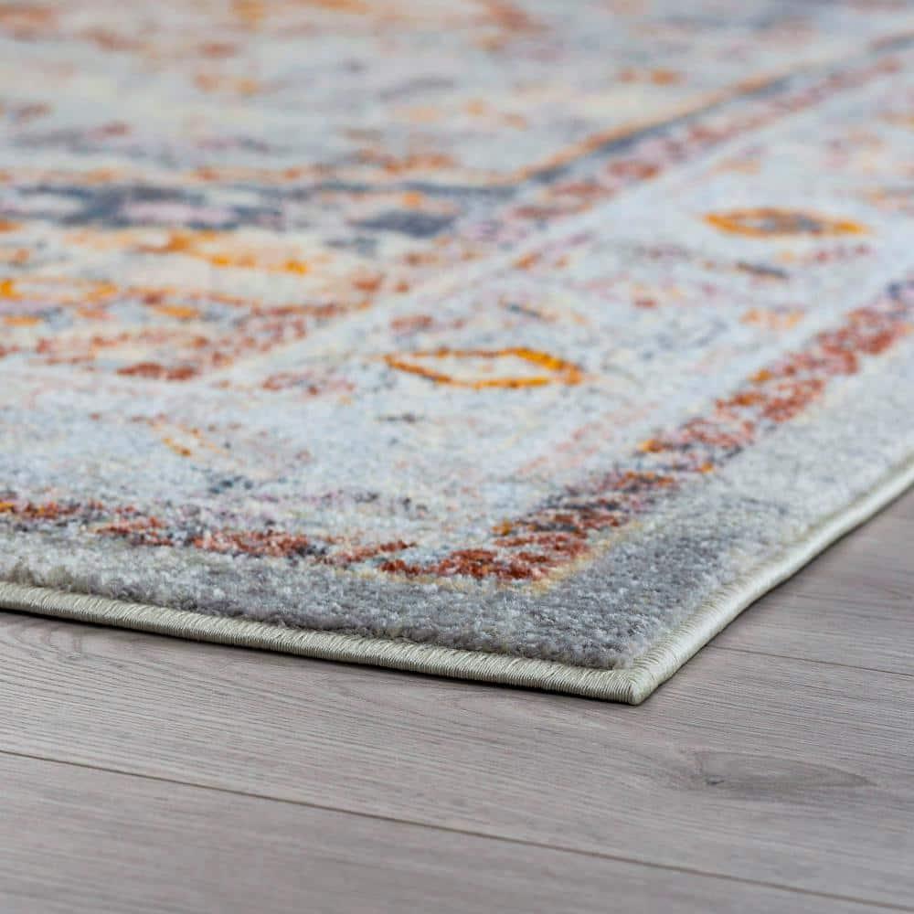Tayse Wakefield 8 x 10 (ft) Loomed Polypropylene Gray Rectangular Indoor Area rug
