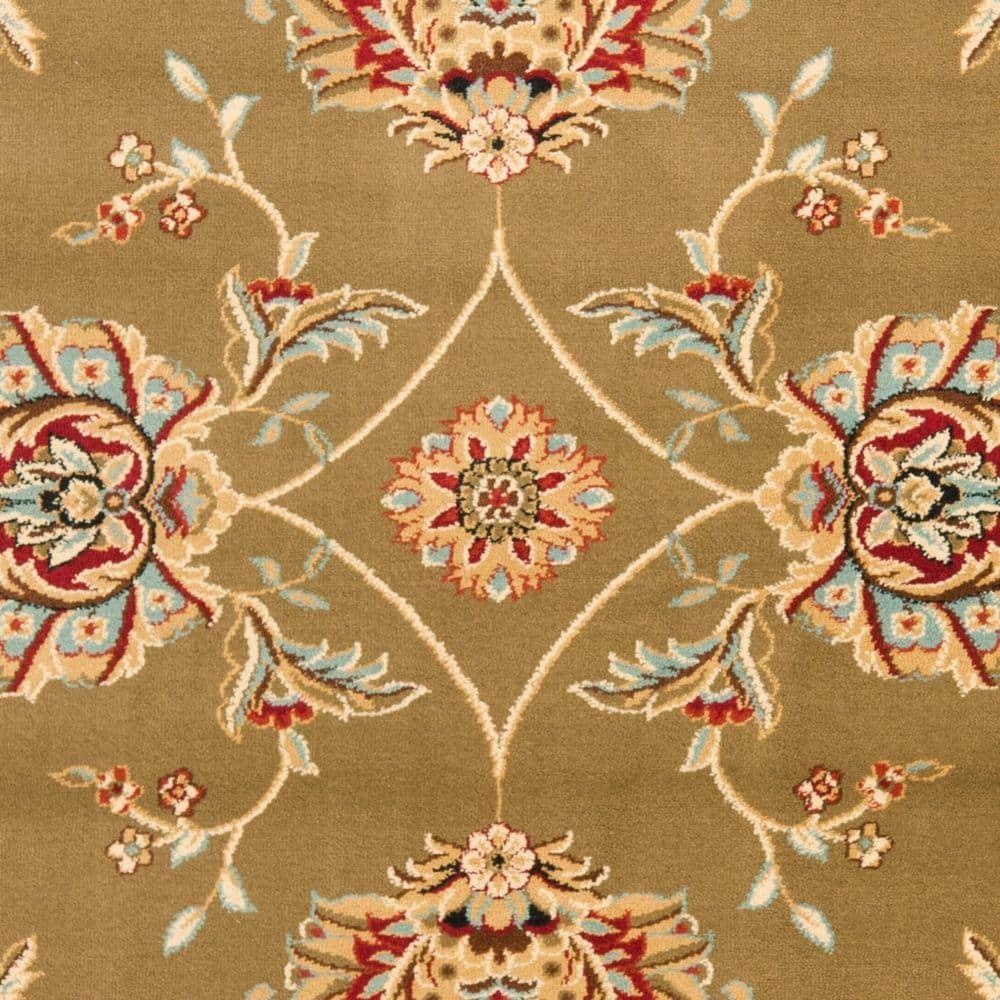 Lyndhurst LNH555 Power Loomed Area Rug - Green/Ivory - 4'x6' - Safavieh