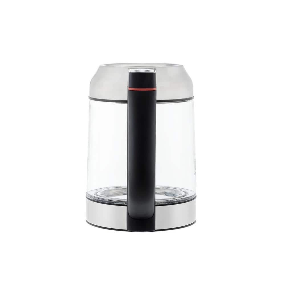 CUCKOO Electric Tea Kettle with Infuser & Temperature Control 7 Heat Settings LED Lights 1.7L Glass and Stainless Steel (CK-G170BS)