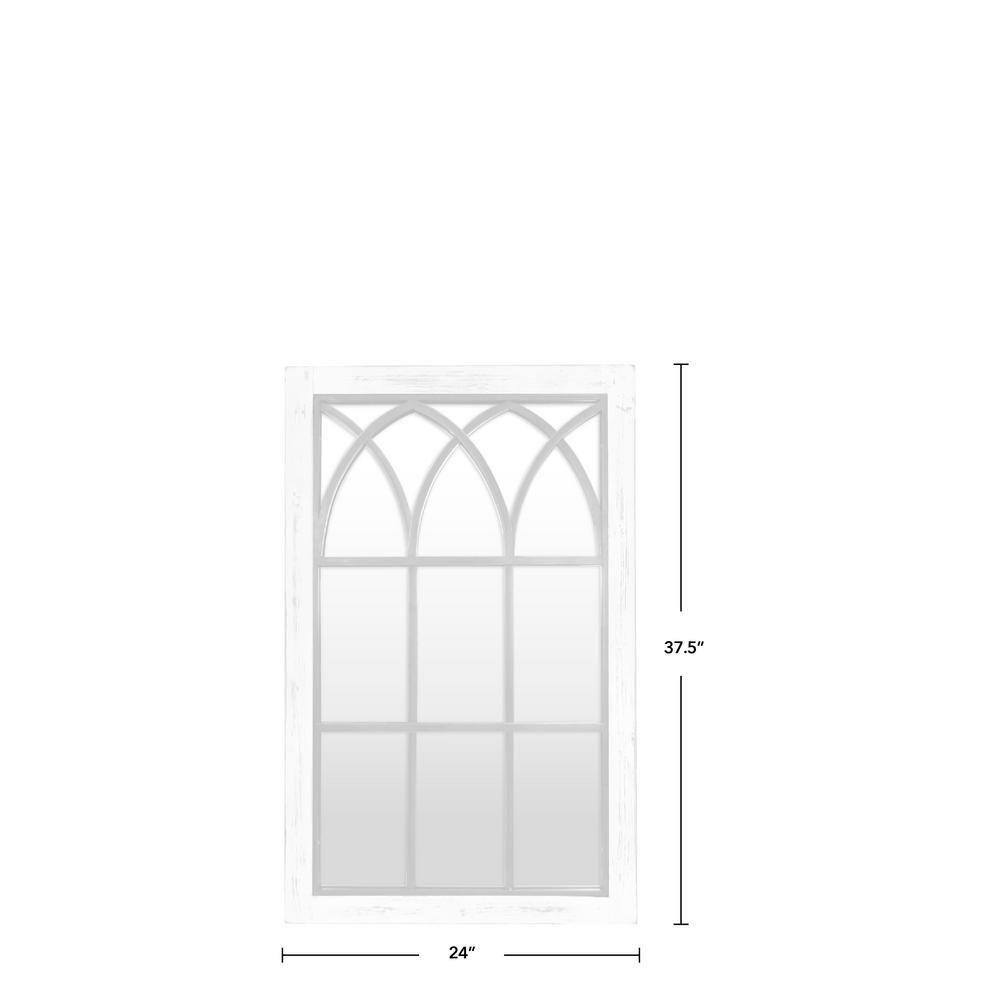 FirsTime & Co. White Vista Arch Wall Mirror, Farmhouse, Rectangular, 23.6 x 1.25 x 37.4 in
