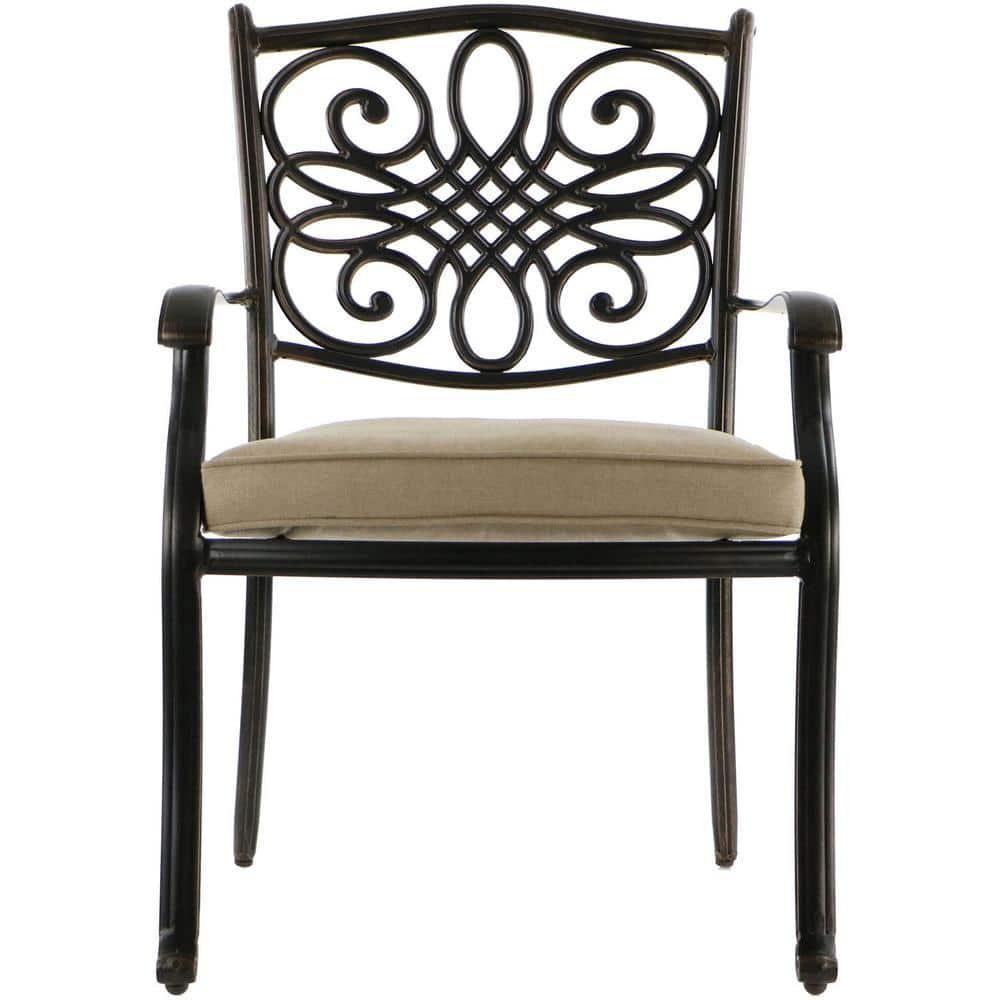 Hanover Traditions 11-Piece Outdoor Patio Dining Set with 60" x 84" Cast-Top Table and 10 Thick Foam Cushioned Chairs with Heavy-Duty Aluminum Frames | TRADDN11PC