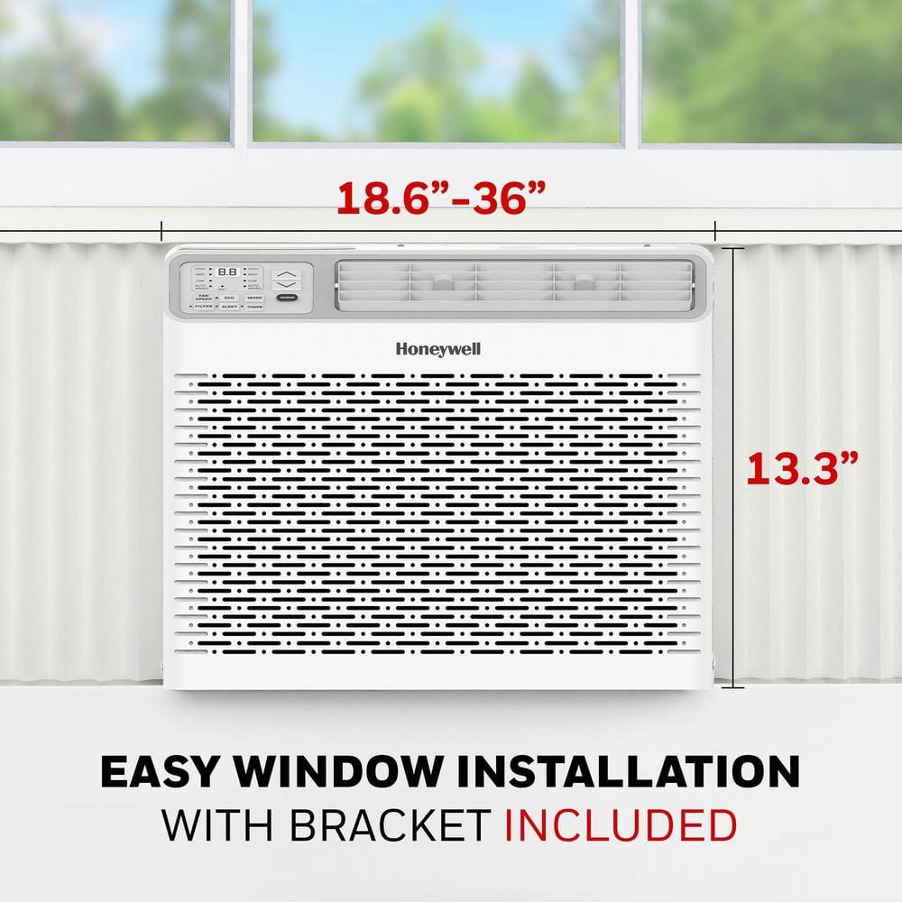 Honeywell 8,000 BTU Digital Window Air Conditioner, Remote, LED Display, 4 Modes, Eco, 350 sq ft Coverage