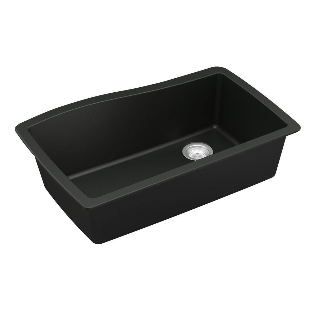 Karran Undermount Quartz Composite 33-1/2'' X 21'' Single Bowl Kitchen Sink