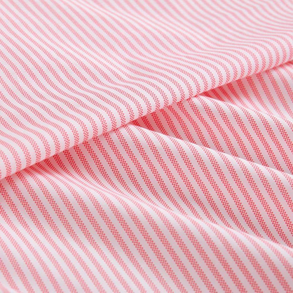 Poppy & Fritz Oxford Stripe 100% Cotton Percale- 3 Piece- Sheet Set  White- Twin Xl
