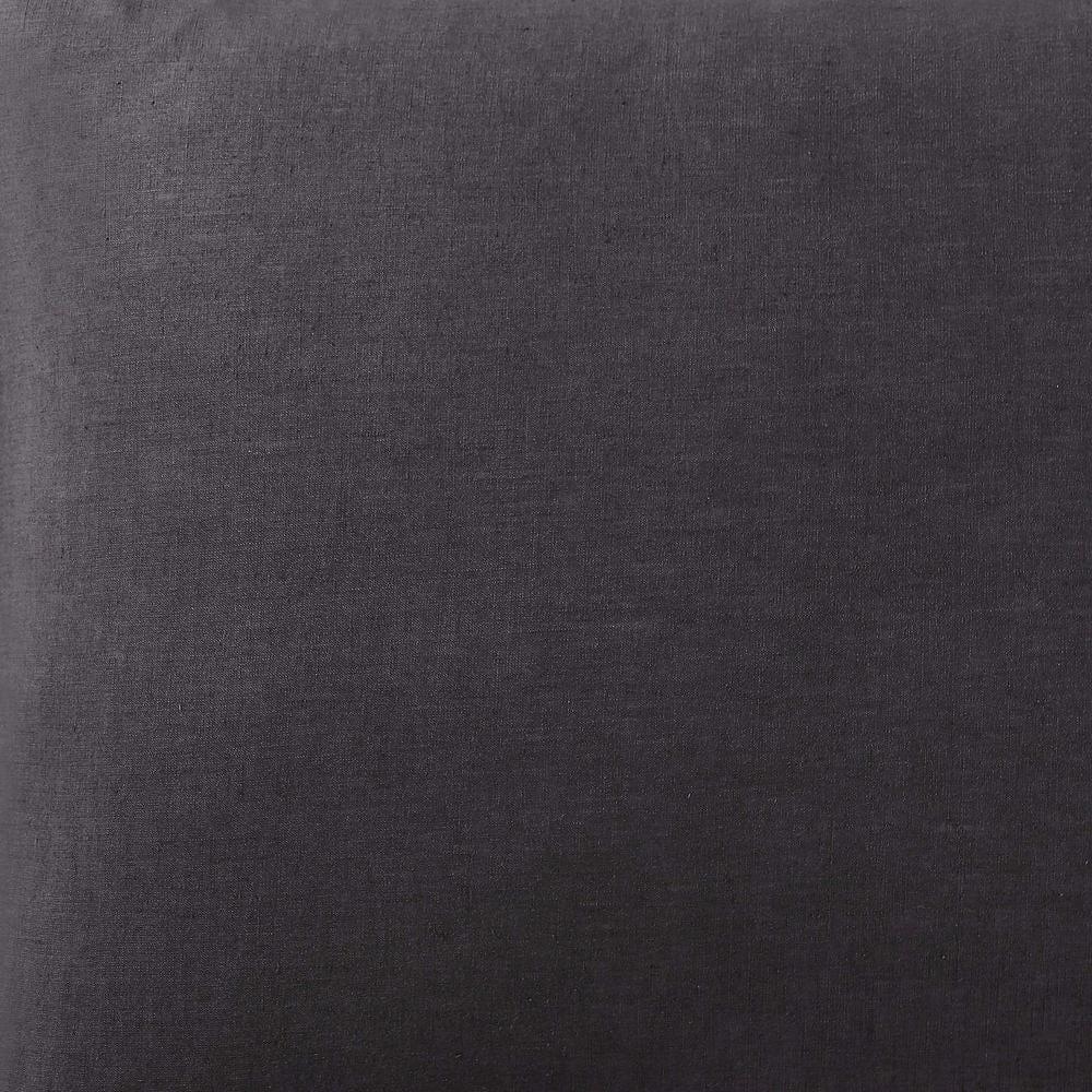 Charcoal Full/Queen Linen Duvet Cover Set with Pillow Shams