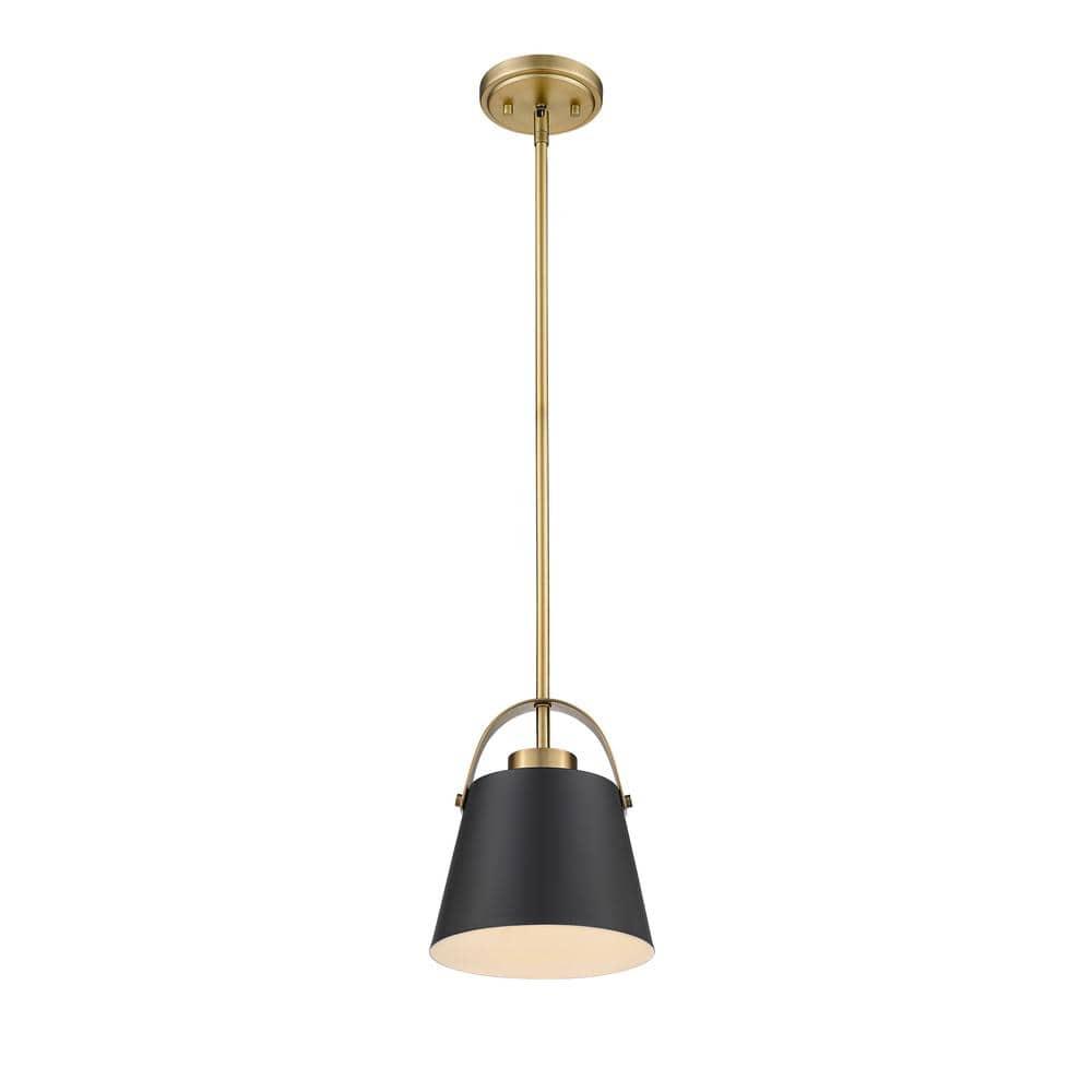 Z-Lite Z-Studio 1 - Light Pendant in  Matte Black/Heritage Brass