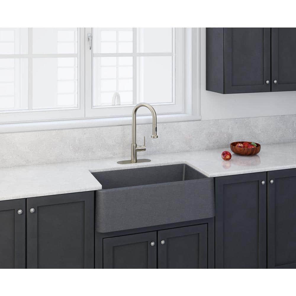 LaToscana LA3319T 33" L x 19" W Apron Quartz Kitchen Sink