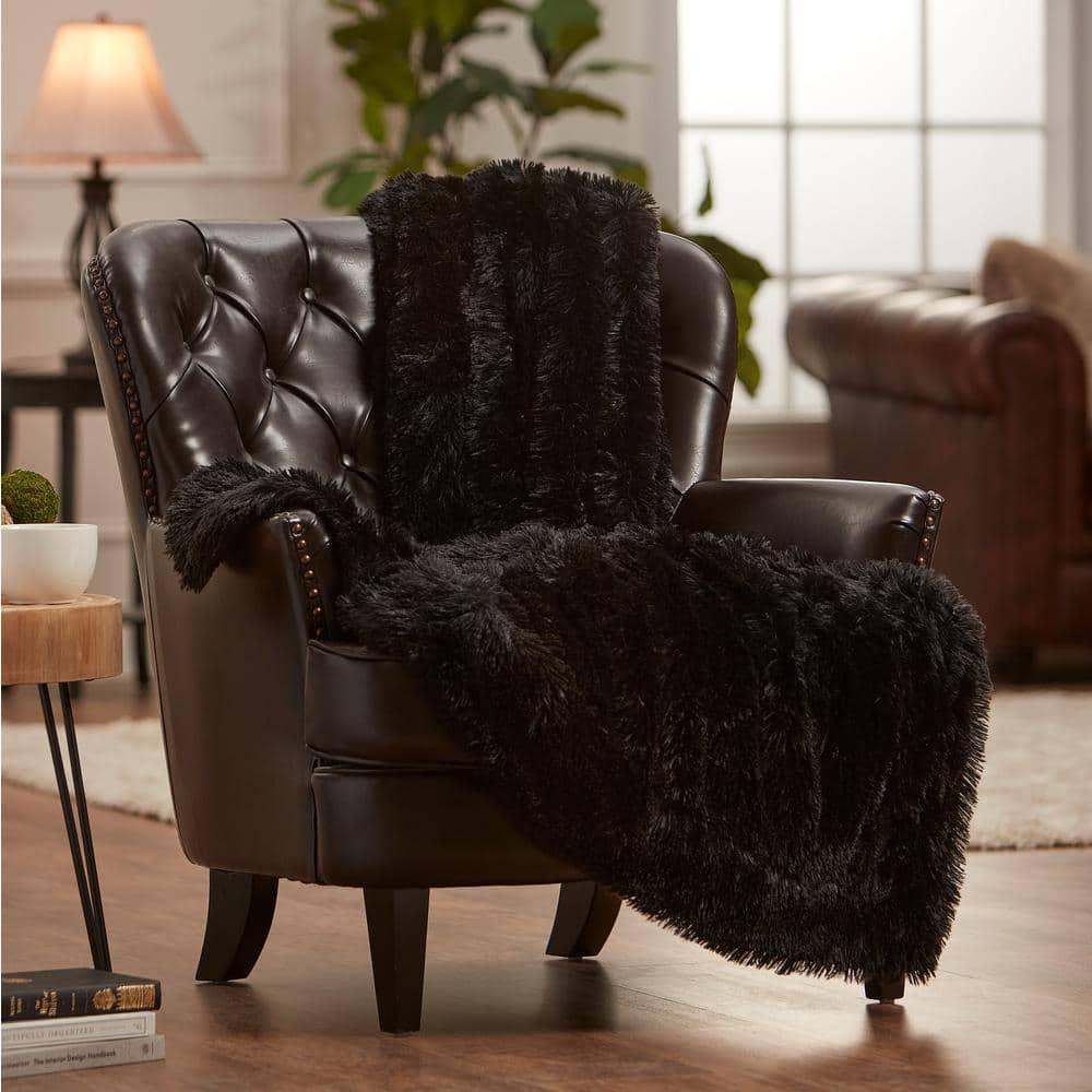 Chanasya Shaggy Shaggy Super Elegent Sherpa Long Fur Throw