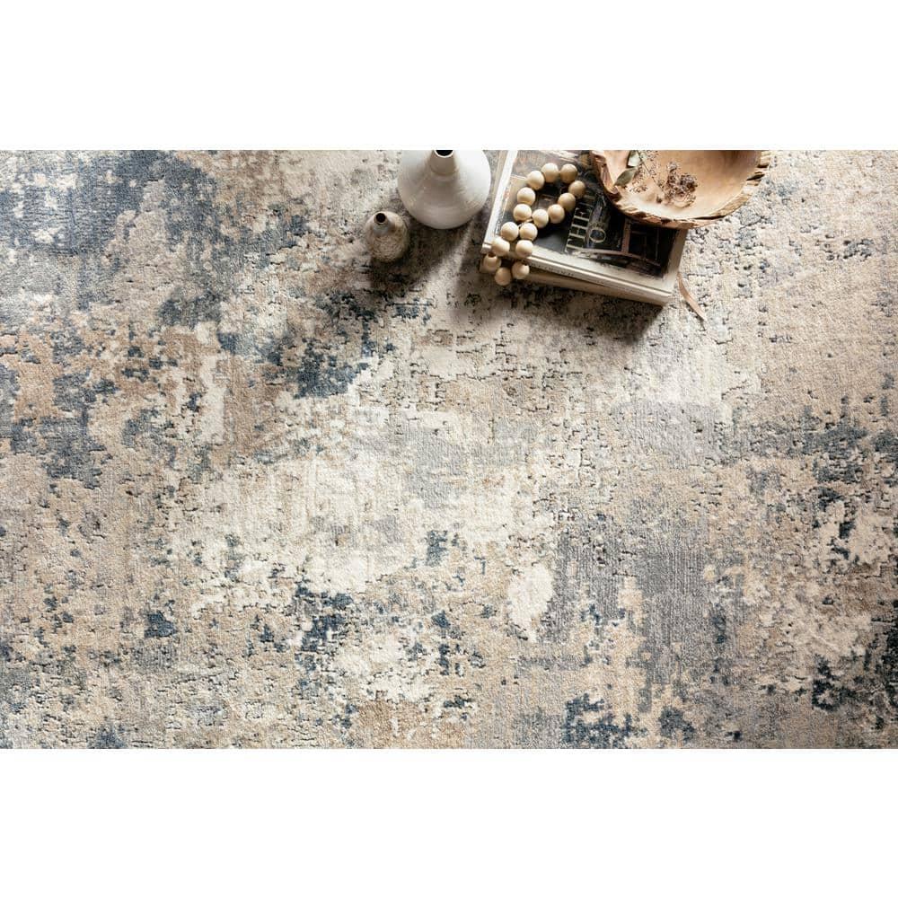 Loloi Teagan Natural / Denim 2'-8" x 4' Accent Rug