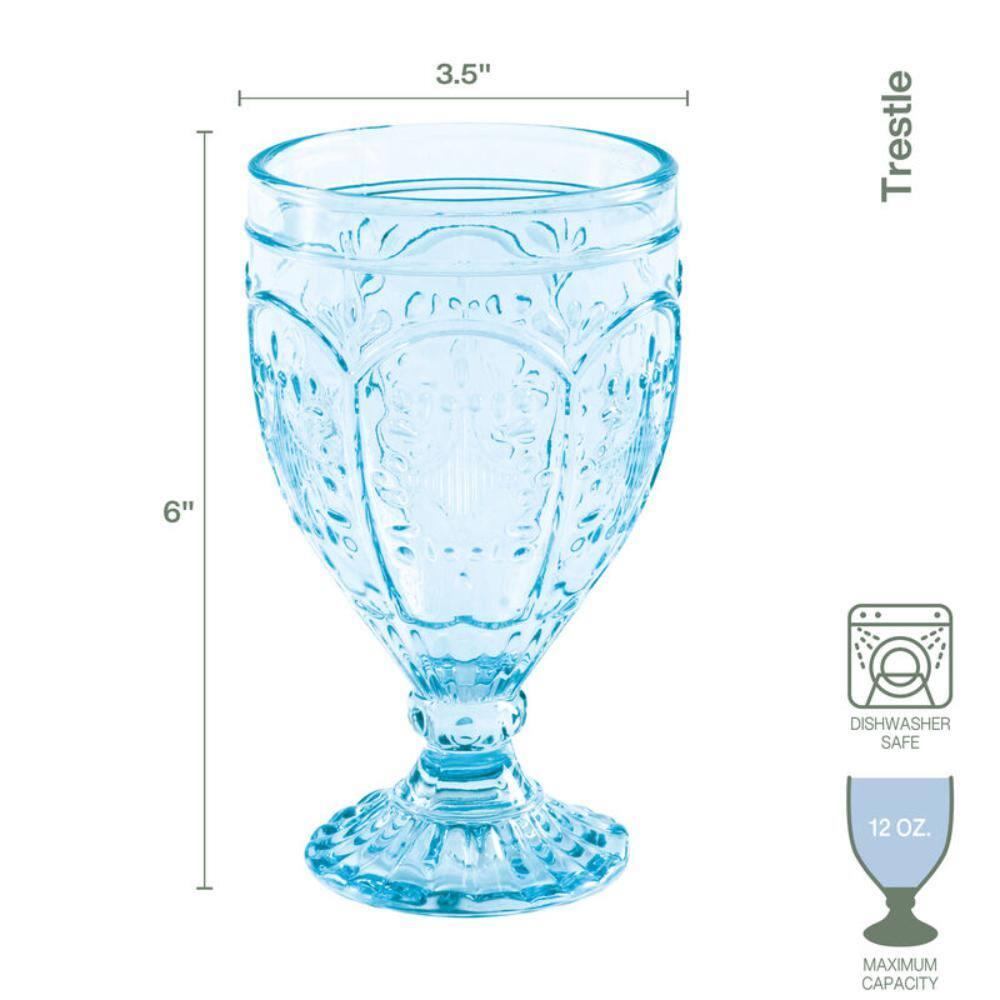 Fitz and Floyd Trestle 12 oz. Water Goblet (Set of 4)