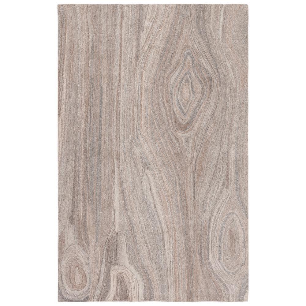 Abstract ABT901 Handmade Indoor Area Rug - Beige/Grey - 6'x9' - Safavieh