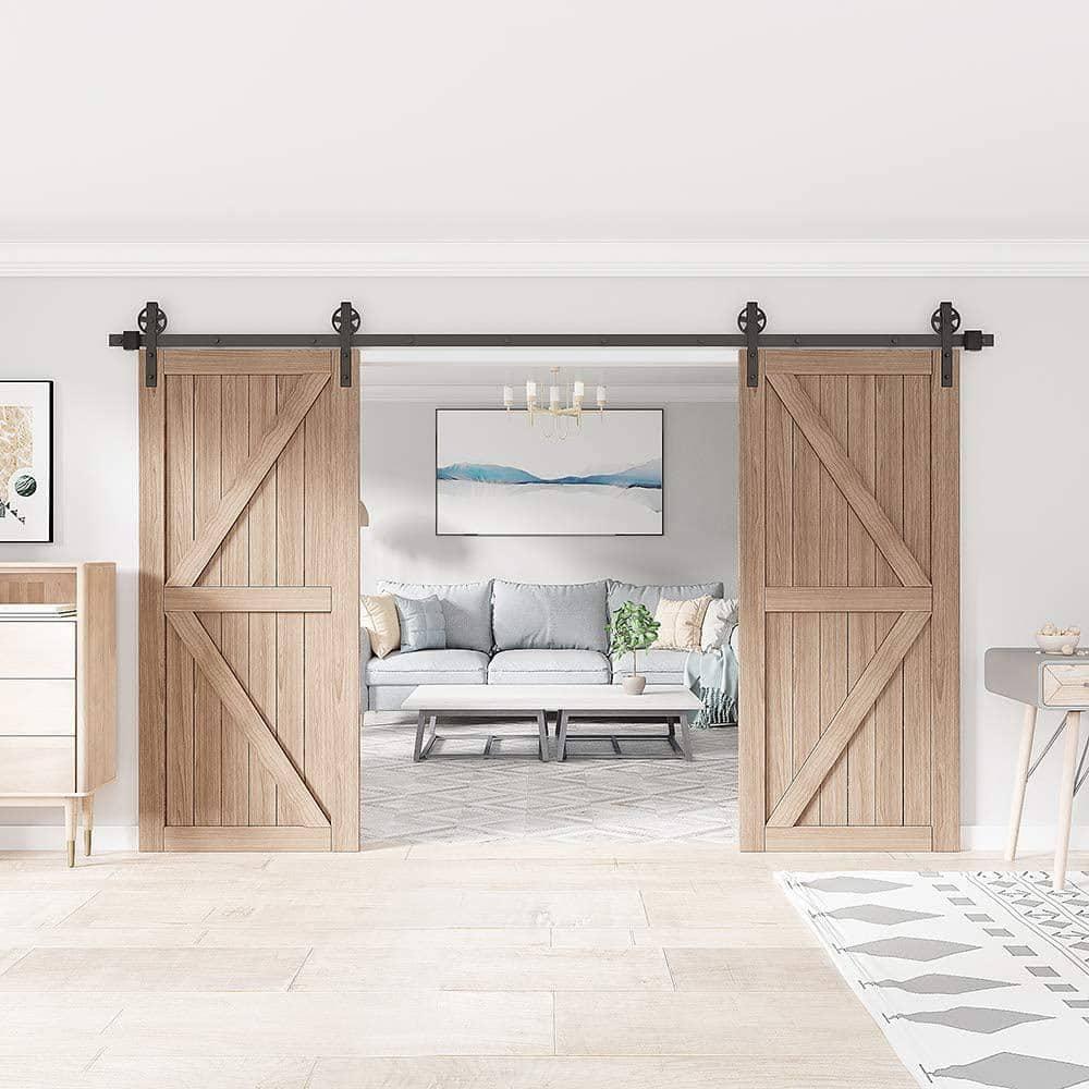 Lazio Sliding Standard Double Barn Door Hardware Kit