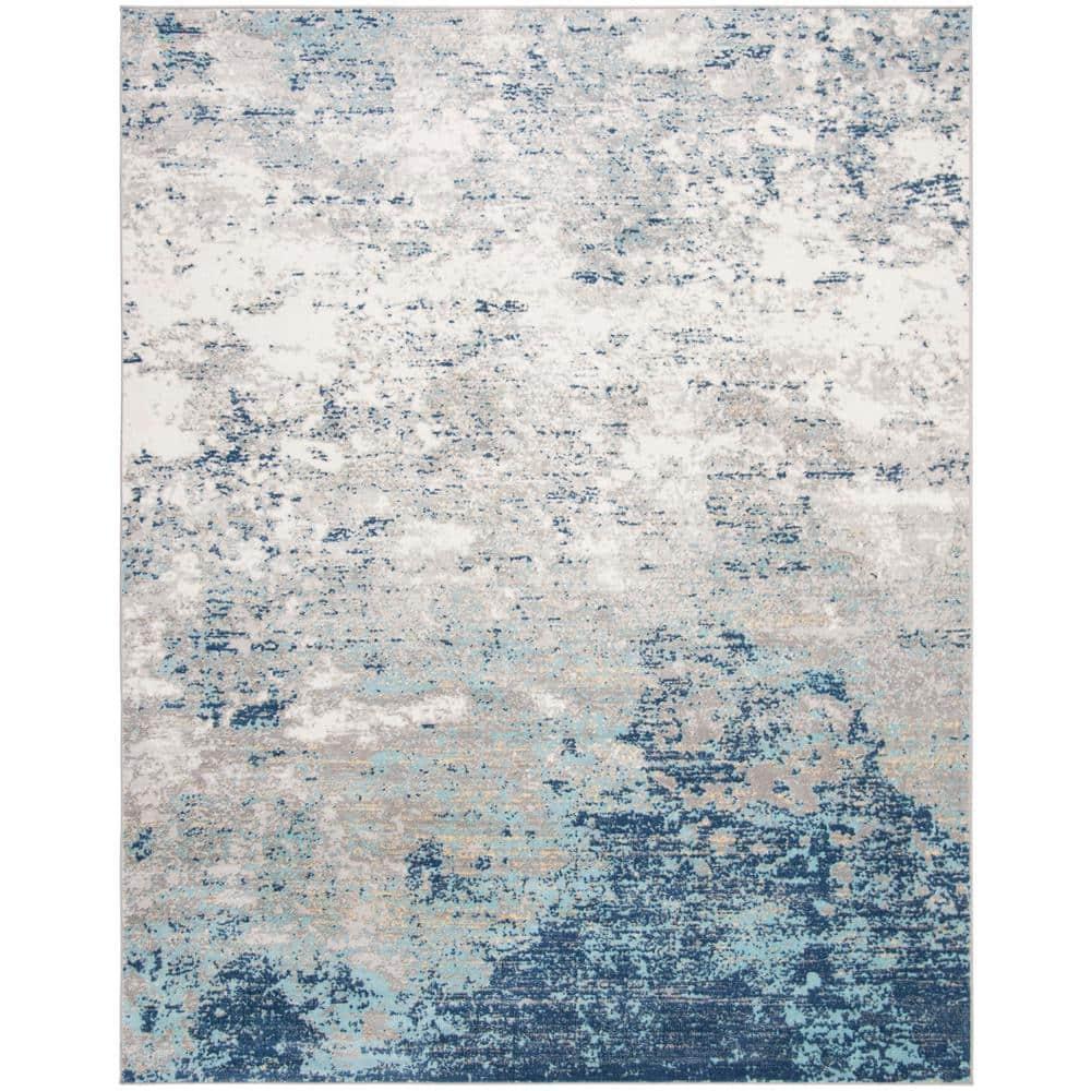 Brentwood BNT822 Power Loomed Area Rug - Light Grey/Blue - 8'x10' - Safavieh.