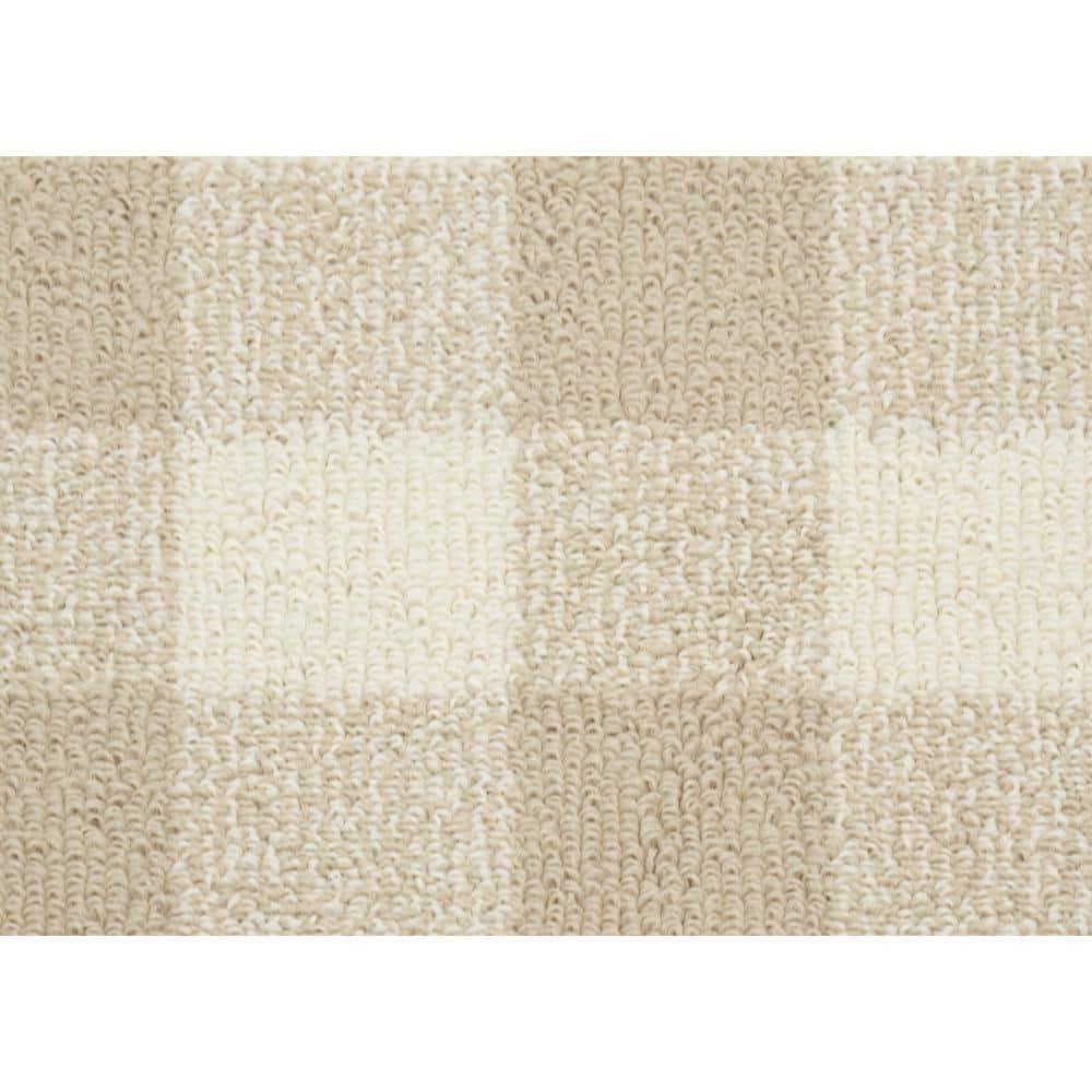 Garland Rug Country Living Buffalo Plaid Polypropylene Tan/Ivory Indoor Area Rug, 7' x 10'