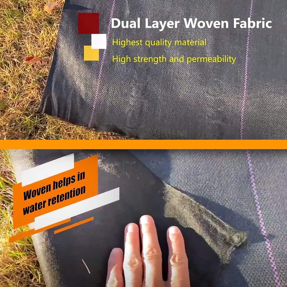 Ashman Online Woven Polyester Weed Barrier Fabric, 3 Feet x 50 Feet