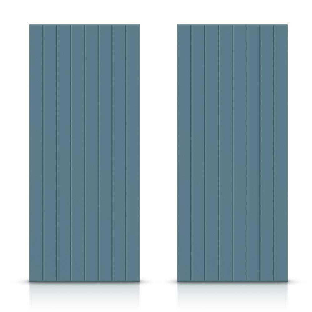 Calhome Hollow Paneled Painted Sliding Closet Doors