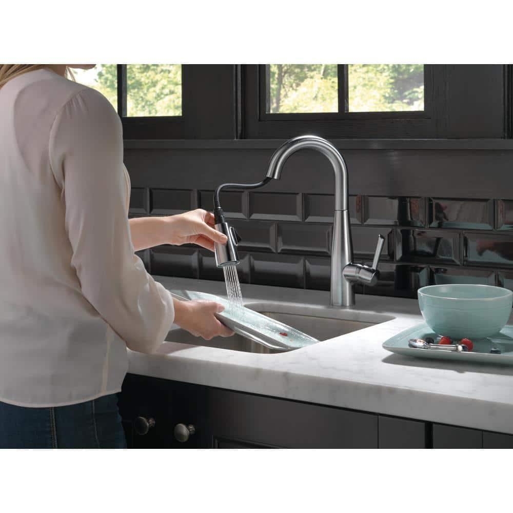 Essa Pull Down Sprayer Bar Faucet, Single Handle Prep Sink Faucet