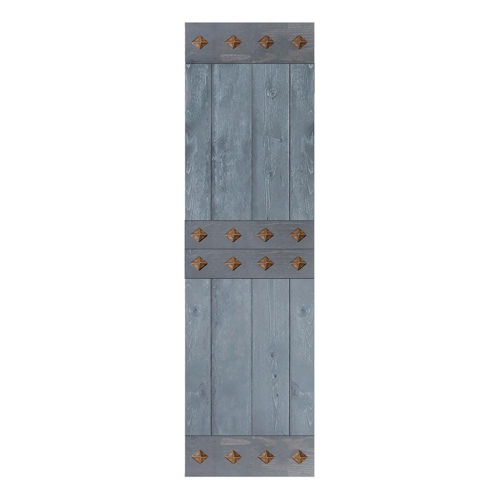 IsLife 84'' Solid Wood Paneled Matte without Installation Hardware Kit Barn Door