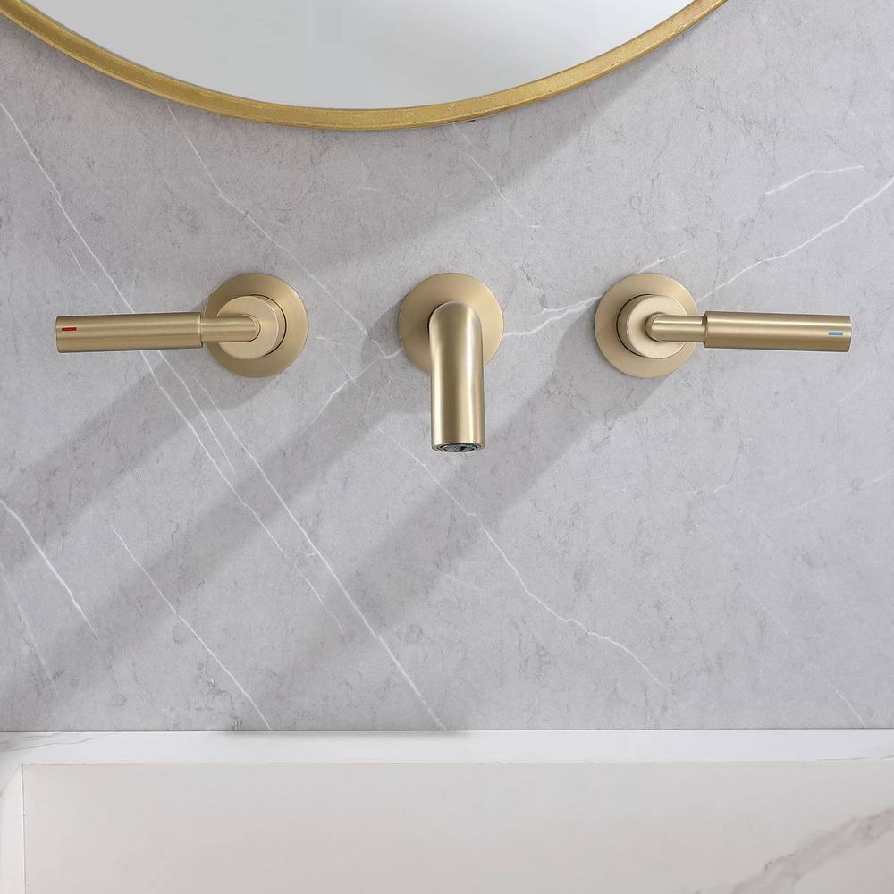 10.08" Widespread Bathroom Faucet 3 Hole, 2-handle Bathroom Sink Faucet with Drain Assembly