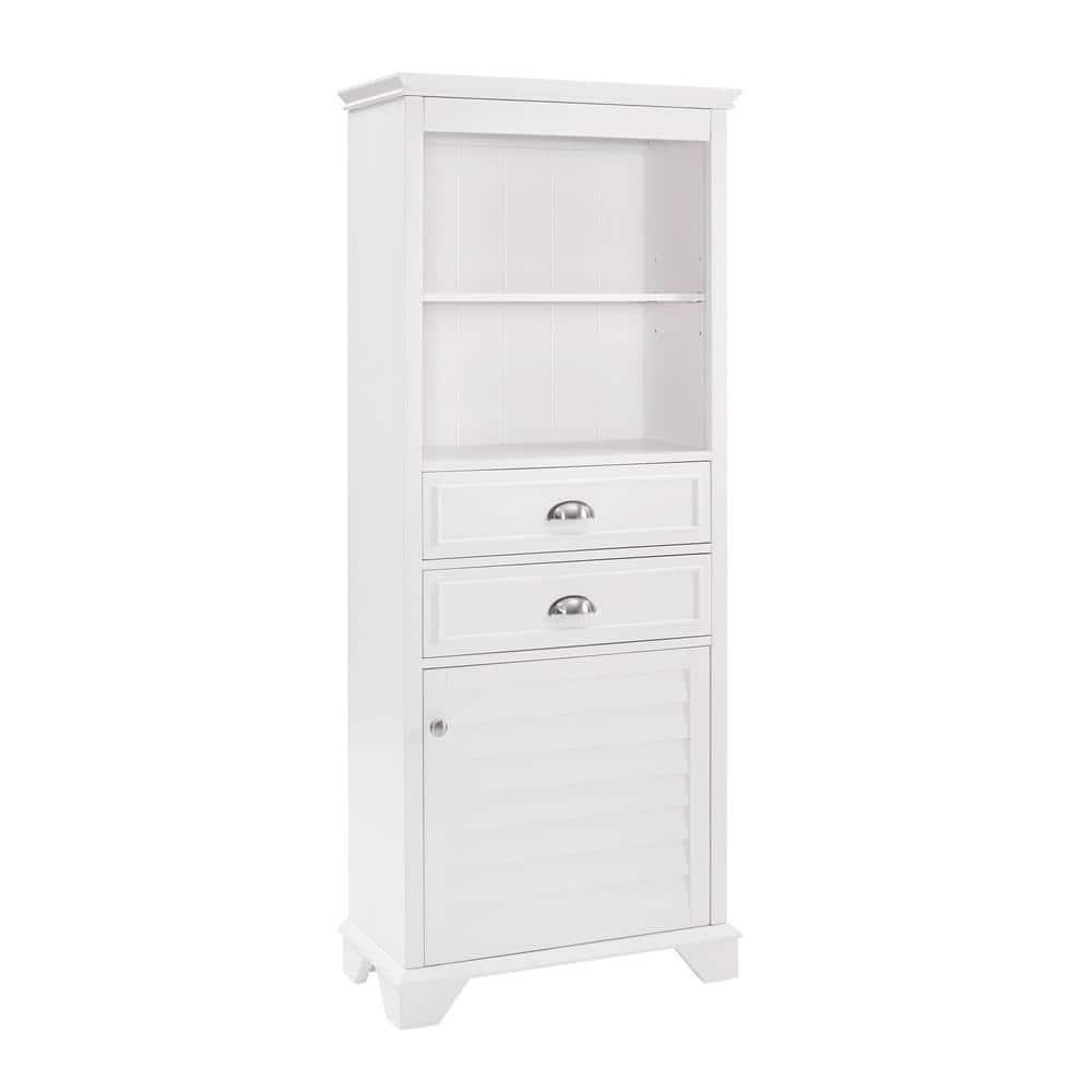 Crosley Lydia Contemporary Linen Cabinet in White