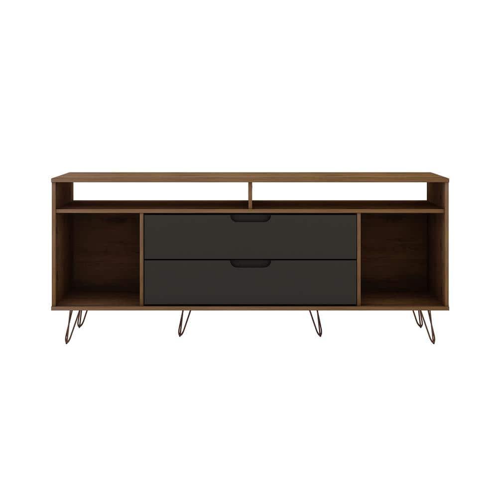 Rockefeller TV Stand for TVs up to 60'': Media Console with Storage - Manhattan Comfort