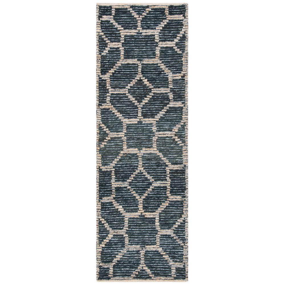 Natural Fiber NF218 Hand Woven Runner Rug - Beige/Charcoal - 2'3"x7' - Safavieh.