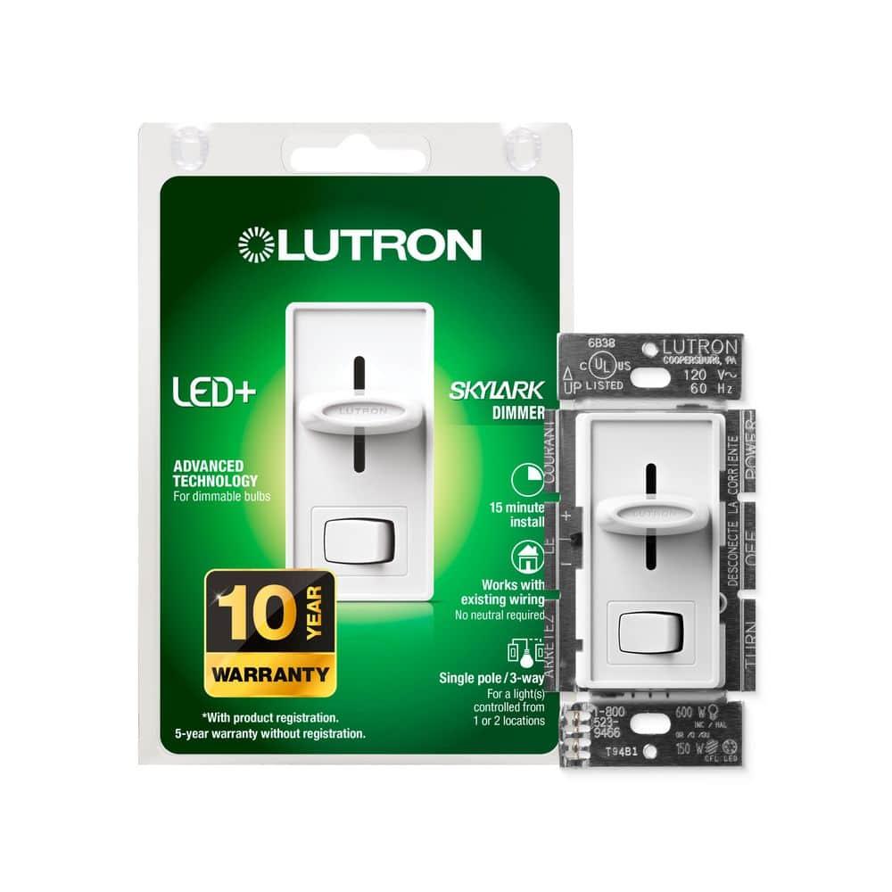 Lutron Skylark White 150 W 3-Way Dimmer Switch 1 pk