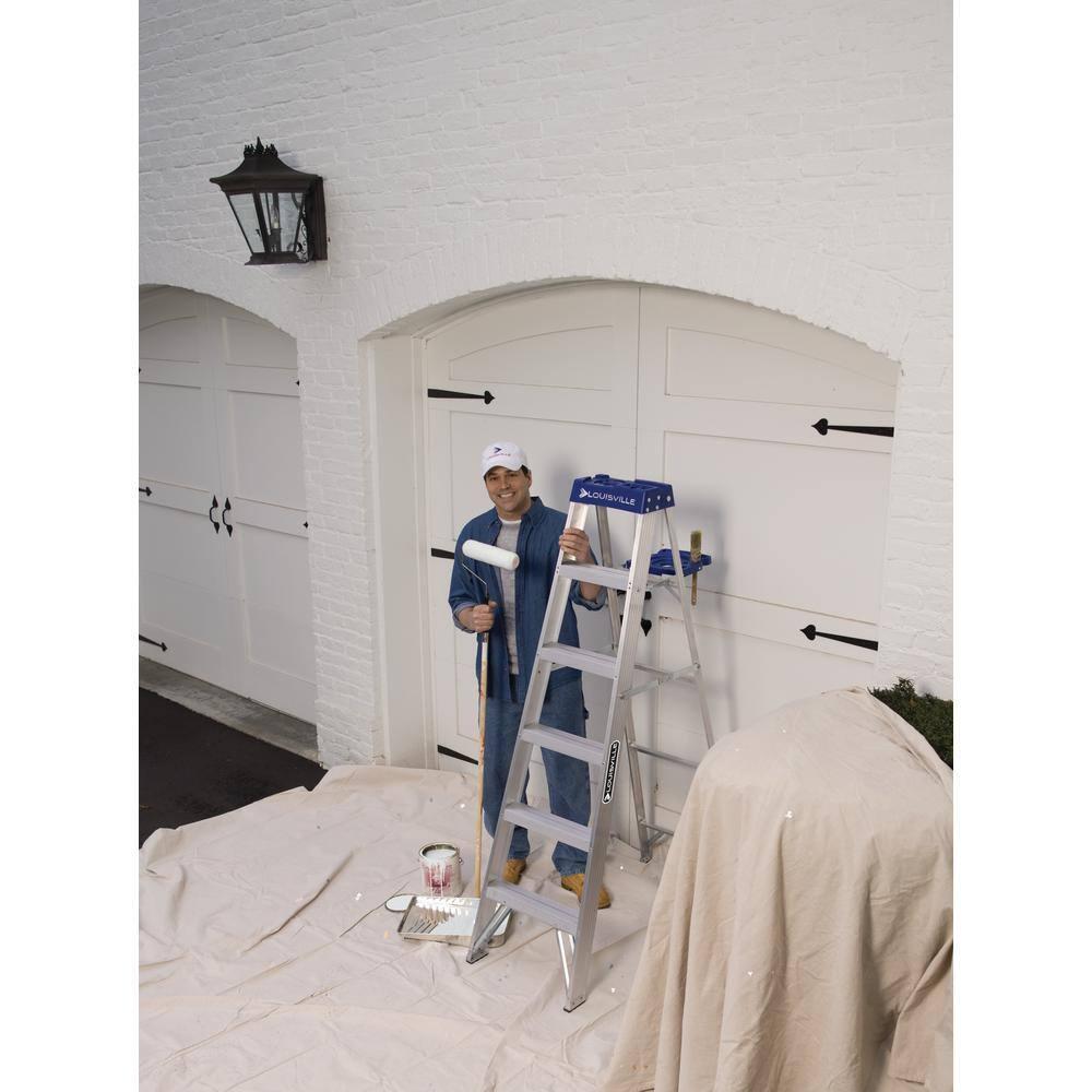 Louisville Ladder 10 ft. Aluminum Step Ladder with 250 lbs. Load Capacity Type I Duty Rating