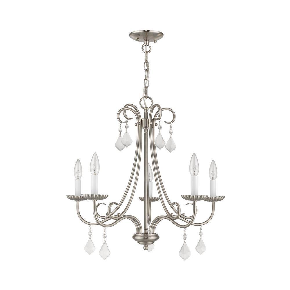 Livex Lighting Daphne 5 - Light Chandelier in  Brushed Nickel