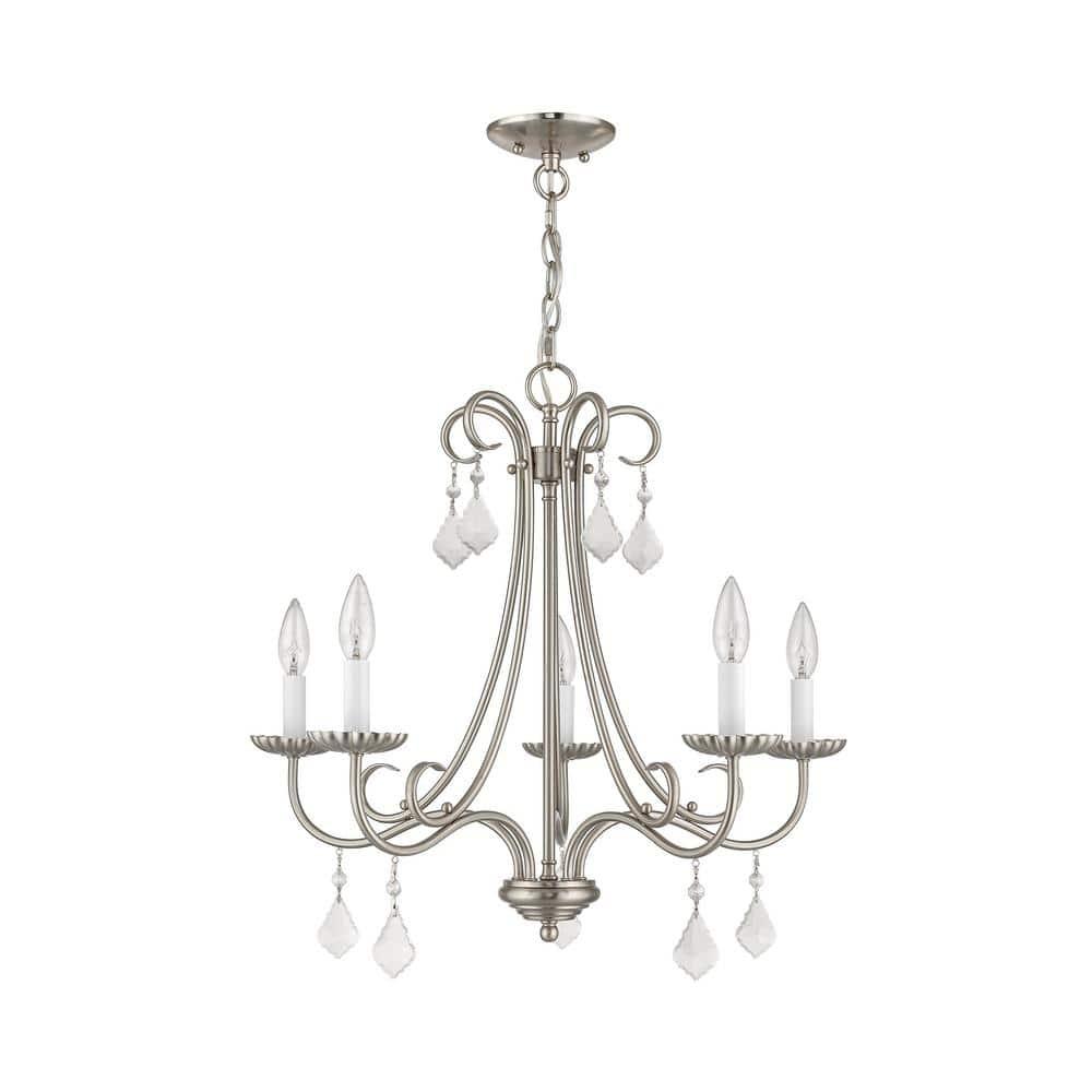 Livex Lighting Daphne 5 - Light Chandelier in  Brushed Nickel