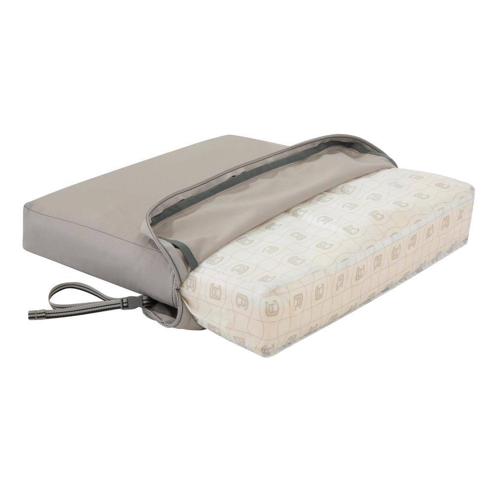 19" x 19" x 3" Ravenna Water-Resistant Patio Seat Cushion Mushroom - Classic Accessories