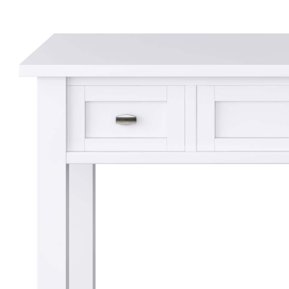 Simpli Home Warm Shaker 48" Solid Wood Writing Desk in White