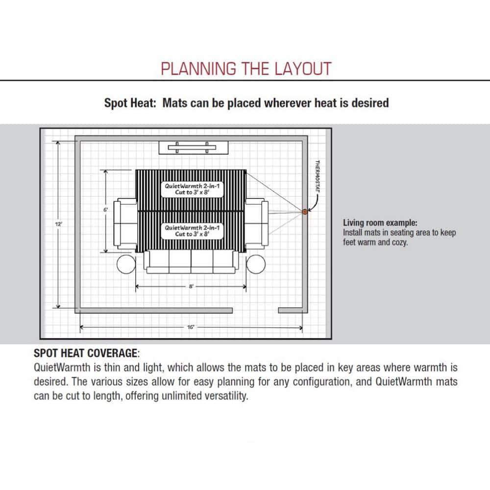QuietWarmth 1.5 ft. x 5 ft. x 0.016 in. 120-Volt Radiant Heat Film for Floating Floors (Covers 7.5 sq. ft.)
