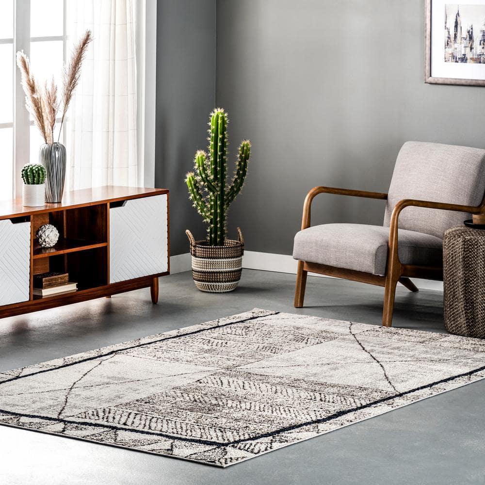 Nuloom Simone Global-Inspired Moroccan Cotton Blend Indoor Area Rug - Beige 5x7