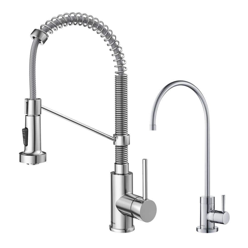 KRAUS Bolden Commercial Style 2-Function Single Handle Pull Down Kitchen Faucet