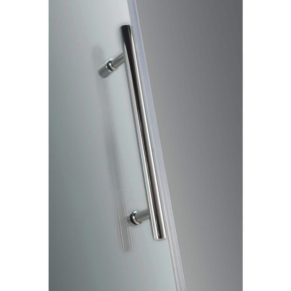 Nautis 72" H Hinged Frameless Shower Door
