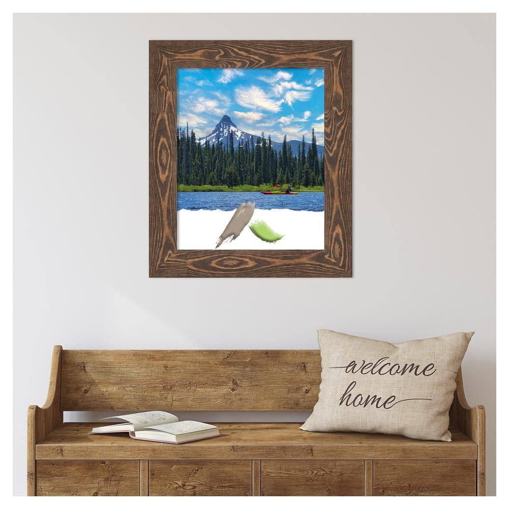 Amanti Art Bridge Brown Wood Picture Frame Opening Size 18x22 in.