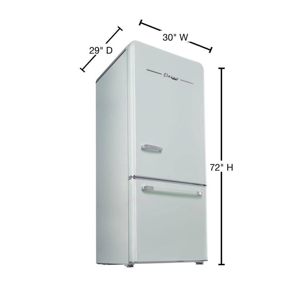 Unique Appliances Classic Retro 30" Frost-Free 17.7 cu. ft. Energy Star Certified Bottom Freezer Refrigerator UGP-510L LG AC