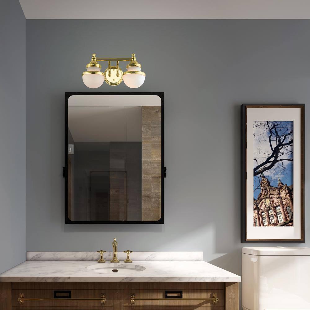 Livex Lighting Oldwick 2 - Light Vanity in  Polished Brass