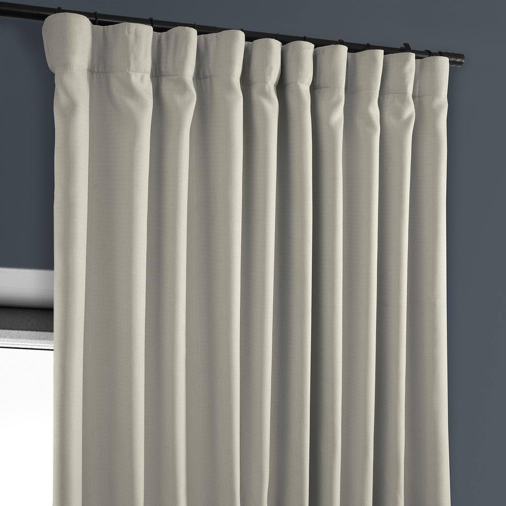 Birch Faux Linen Extra Wide Room Darkening Curtain (1 Panel), Birch, 100W X 120L