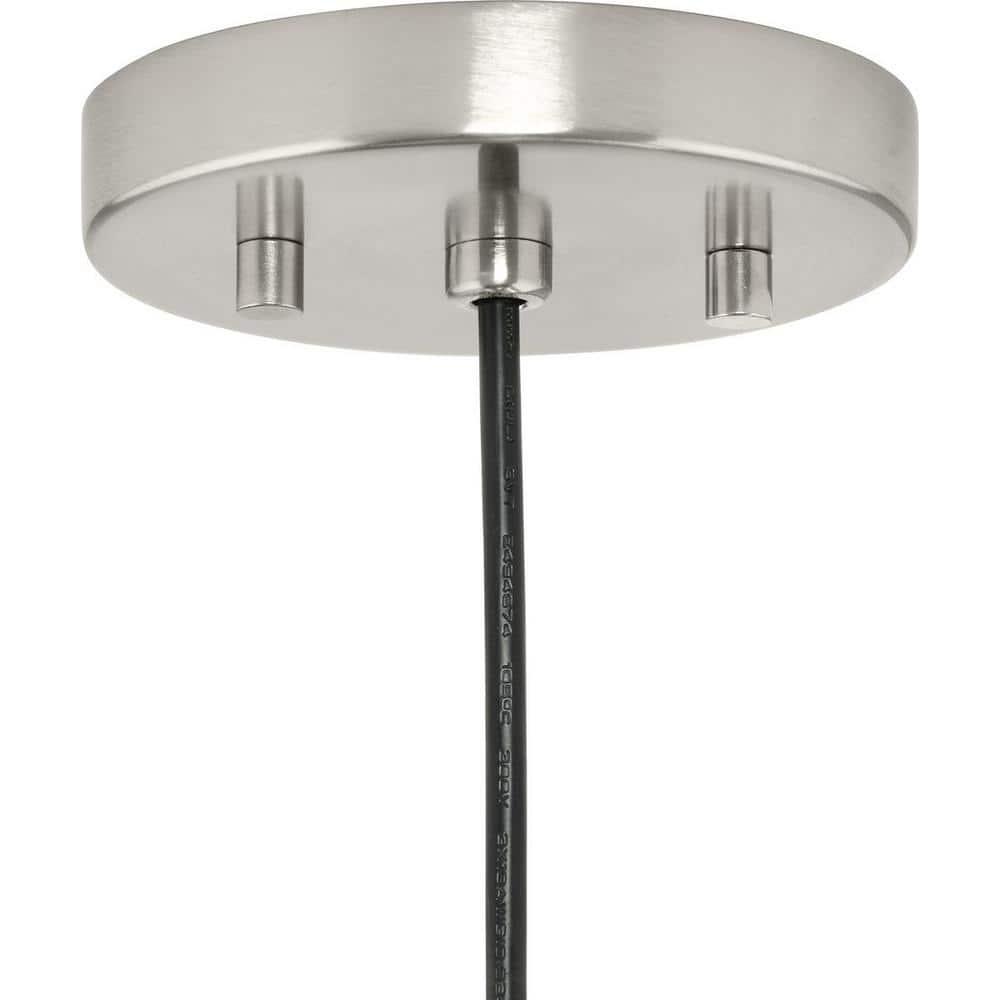 Progress Lighting, Perimeter, 1-Light Pendant, Brushed Nickel, Open Shade