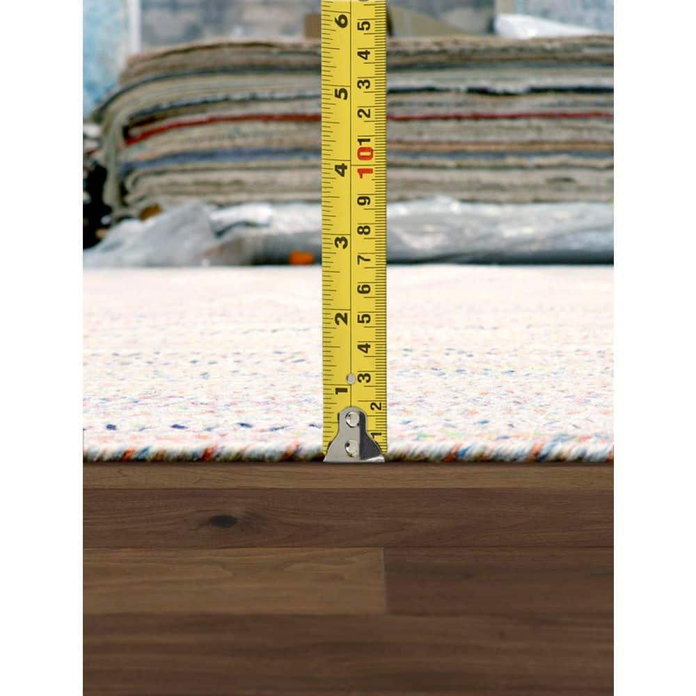 Geometric Hand Braided Polyester Indoor / Outdoor Area Rug in Blue/Red/Ivory