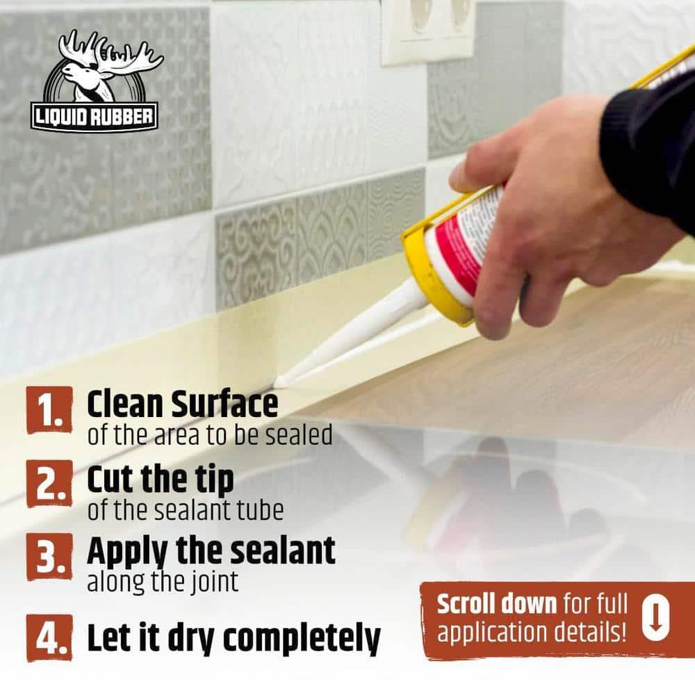 10.2 oz. White, Caulk - Hybrid Adhesive and Protective Sealant, Synthetic Rubber (1-Pack)