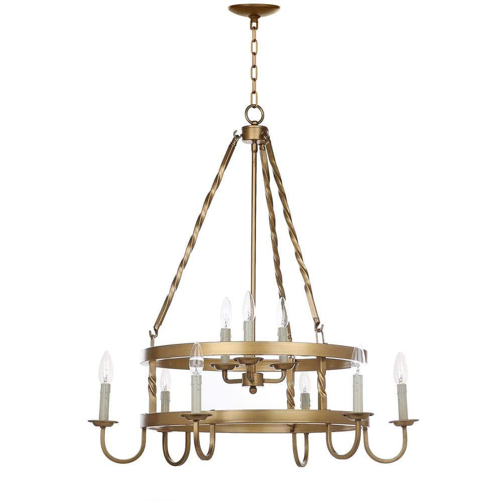 Crowley Chandelier - LIT4385 - Brass - Safavieh