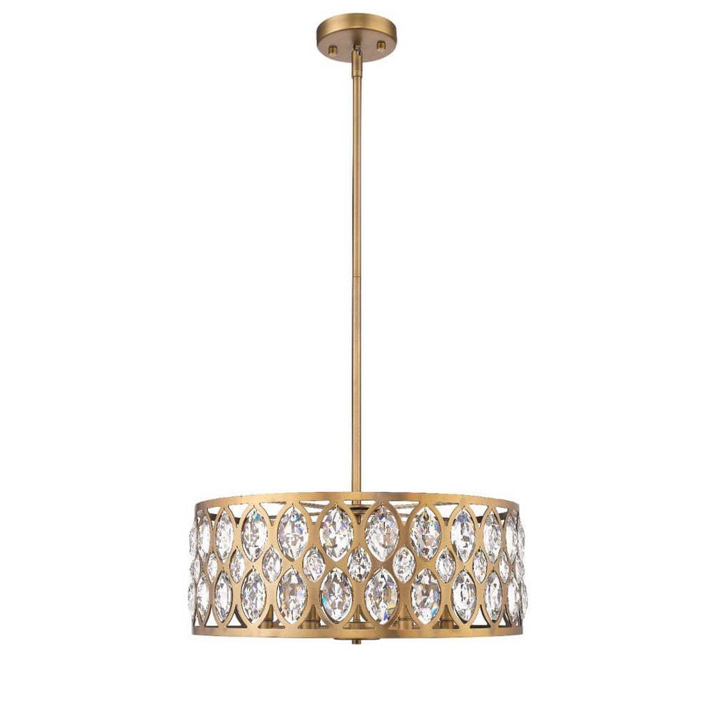 Z-Lite Dealey 6 - Light Chandelier in  Heirloom Brass