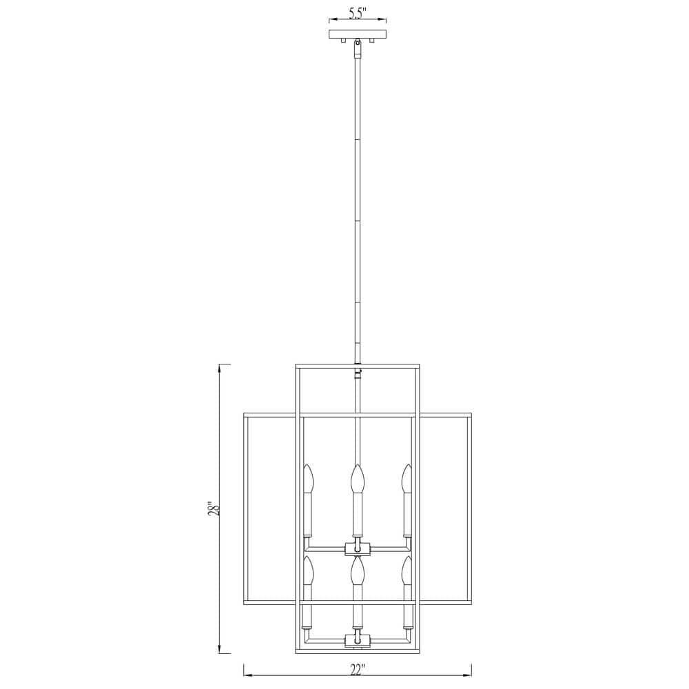 Z-Lite Titania 8 - Light Chandelier in  Matte Black