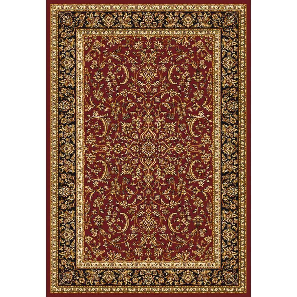 Noble Burgundy 3 ft. x 5 ft. Traditional Floral Oriental Area Rug