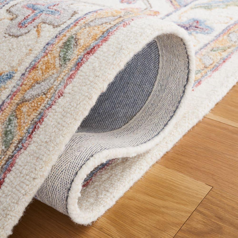 Metro MET352 Hand Tufted Indoor Area Rug - Ivory/Rust - 5'x8' - Safavieh
