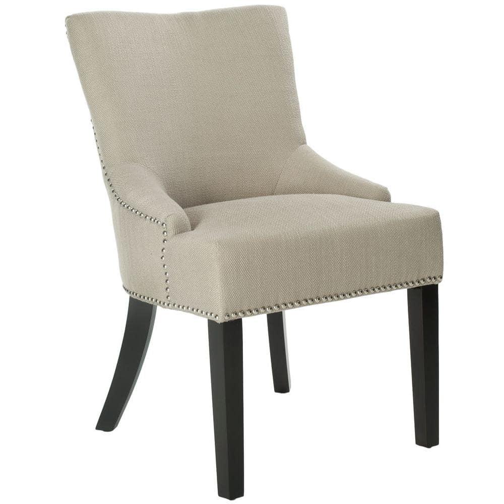 SAFAVIEH Lotus 19''H KD Side Chair Set of 2 Silver Nail Head Antique Gold